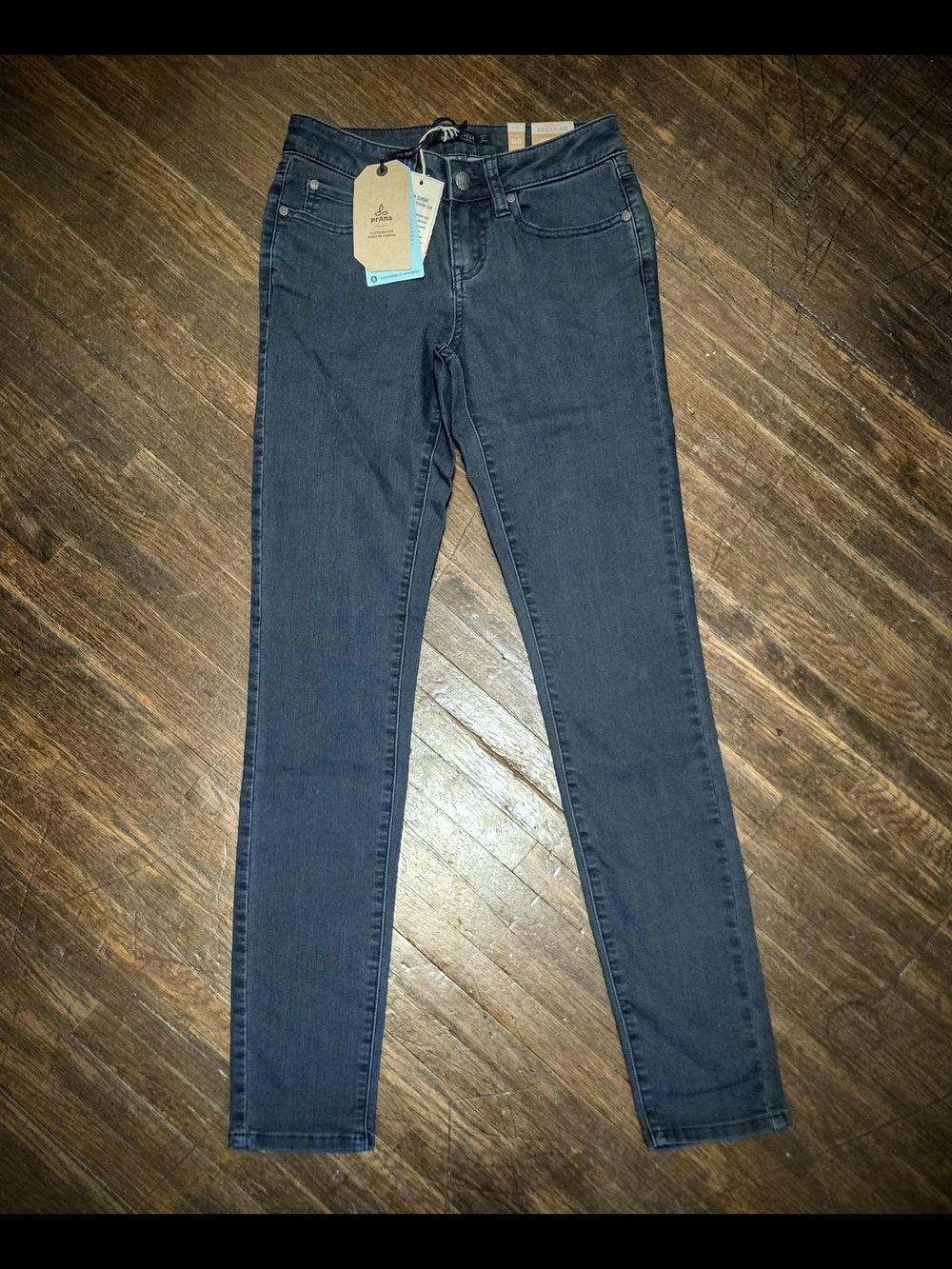 NEW prAna Kayla Women's Jeans Sz 00 Regular Stretch Straight Leg Denim 24x32